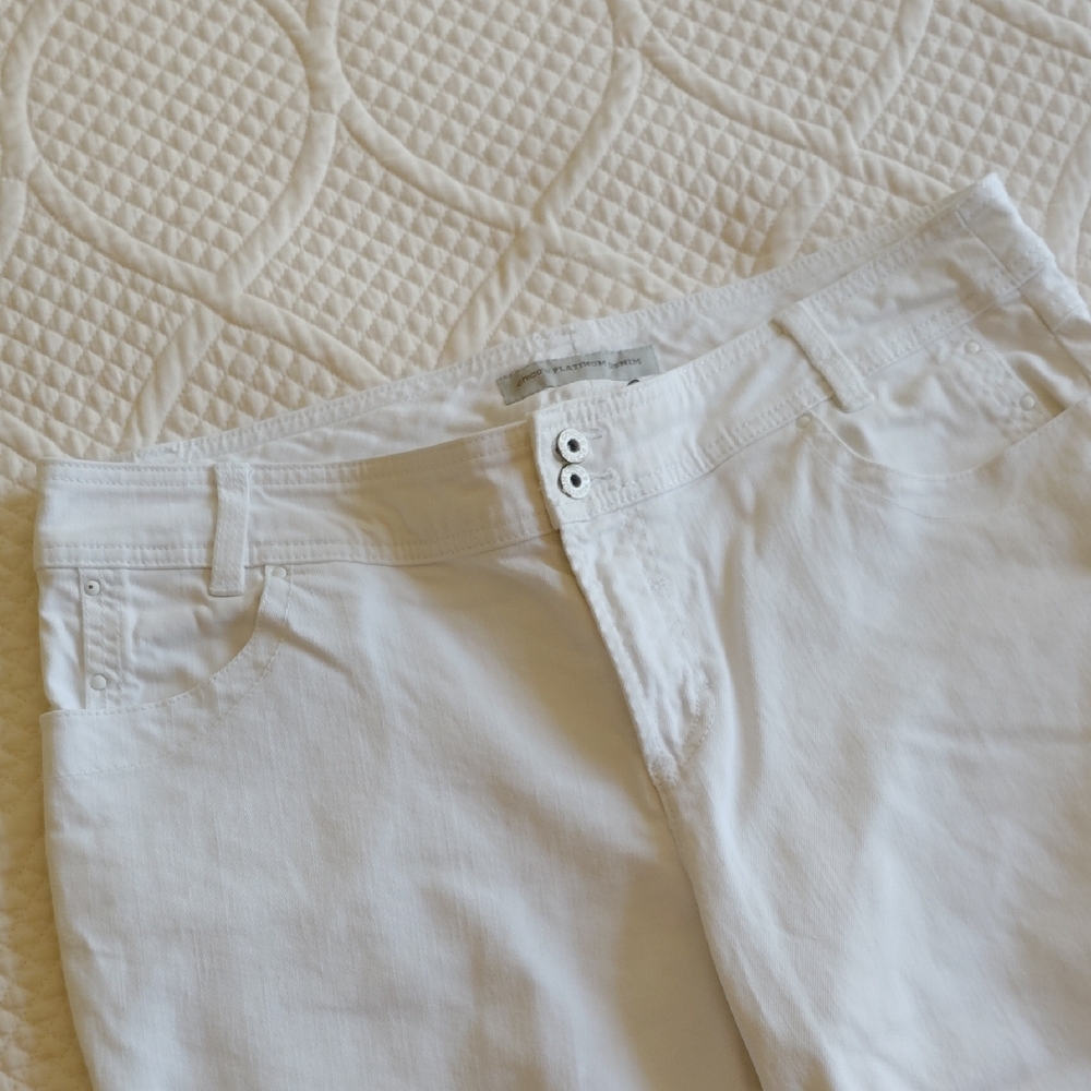 Chico's Platinum Stretch Denim Capris